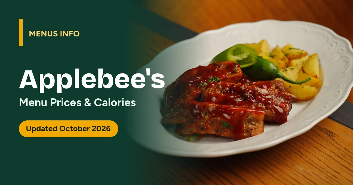 Applebee's menu with prices and calories