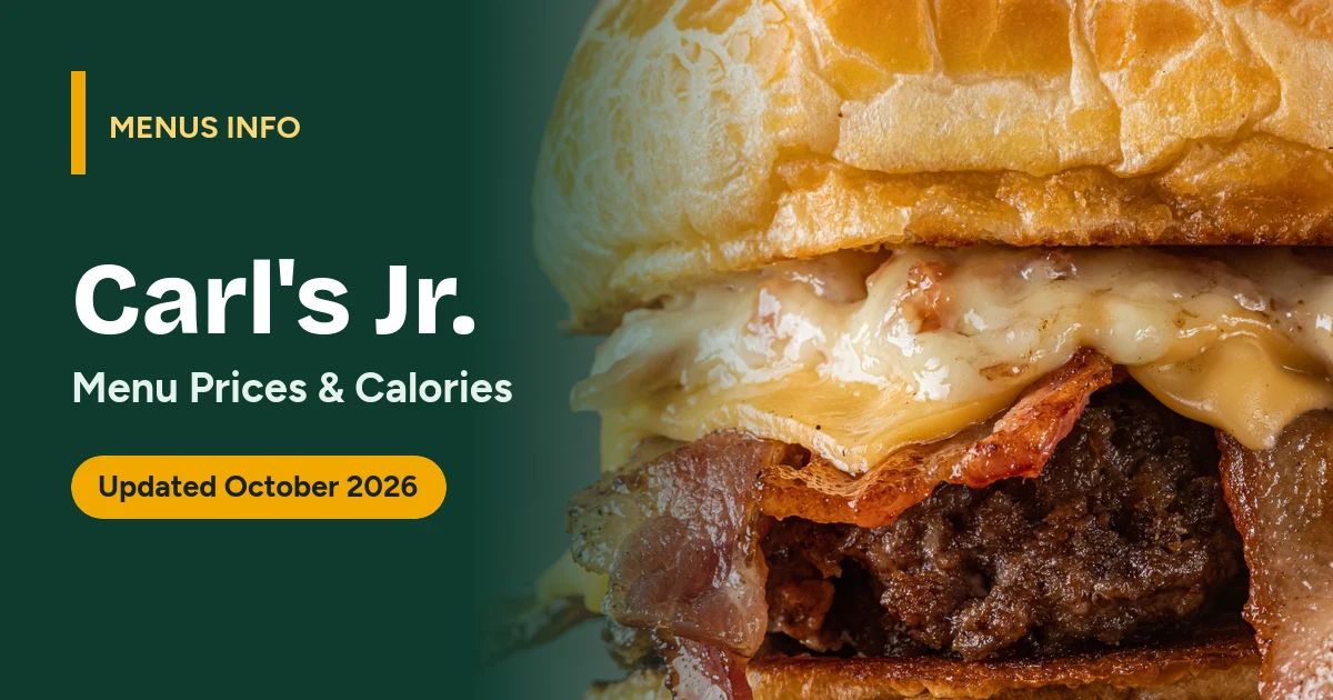 Carl's Jr. menu with prices and calories