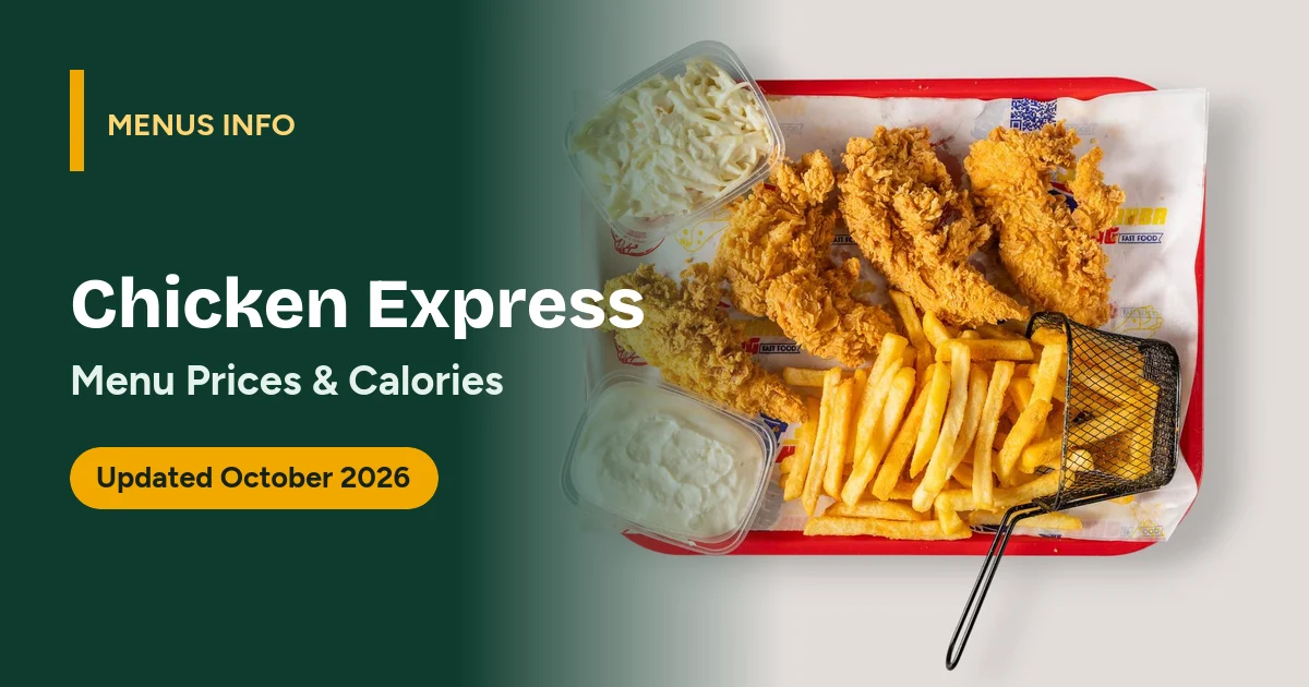 Chicken Express menu with prices and calories