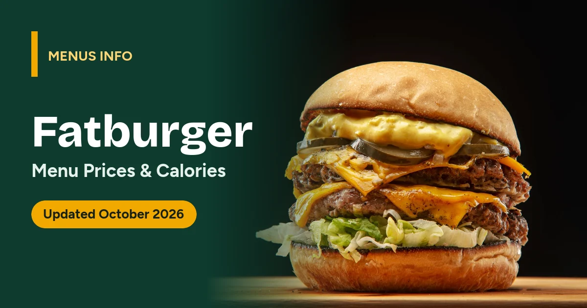 Fatburger menu with prices and calories