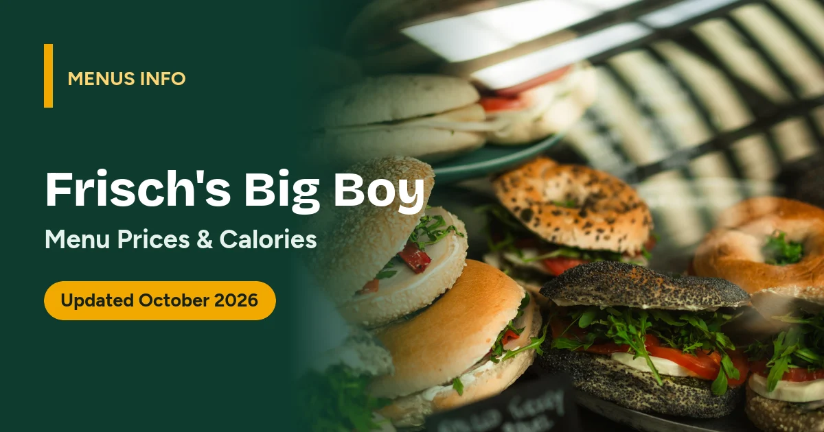 Frisch's Big Boy menu with prices and calories