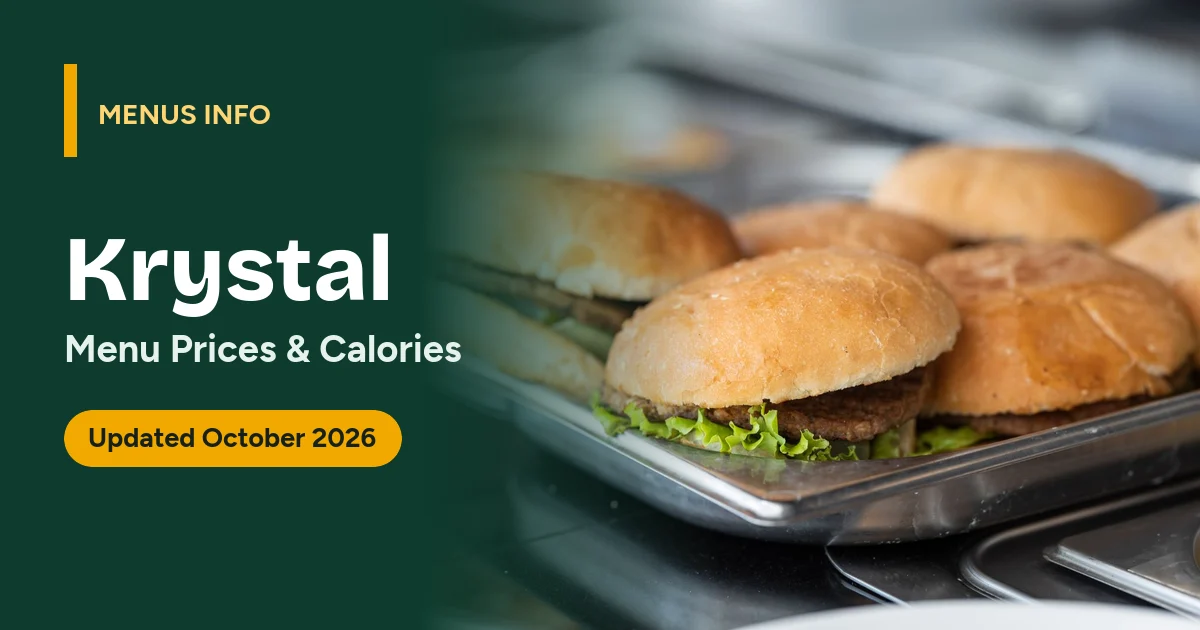 Krystal menu with prices and calories