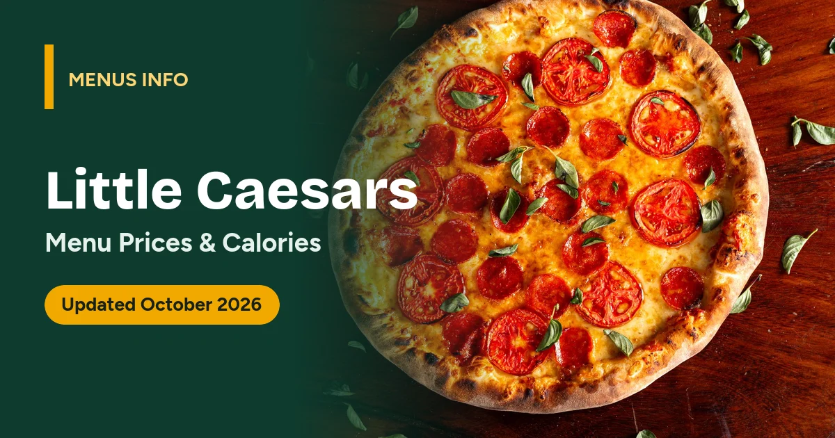 Little Caesars menu with prices and calories