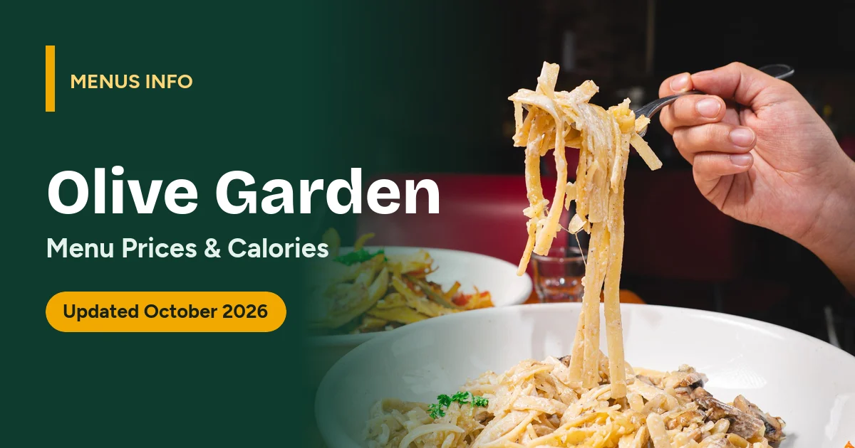 Olive Garden menu with prices and calories