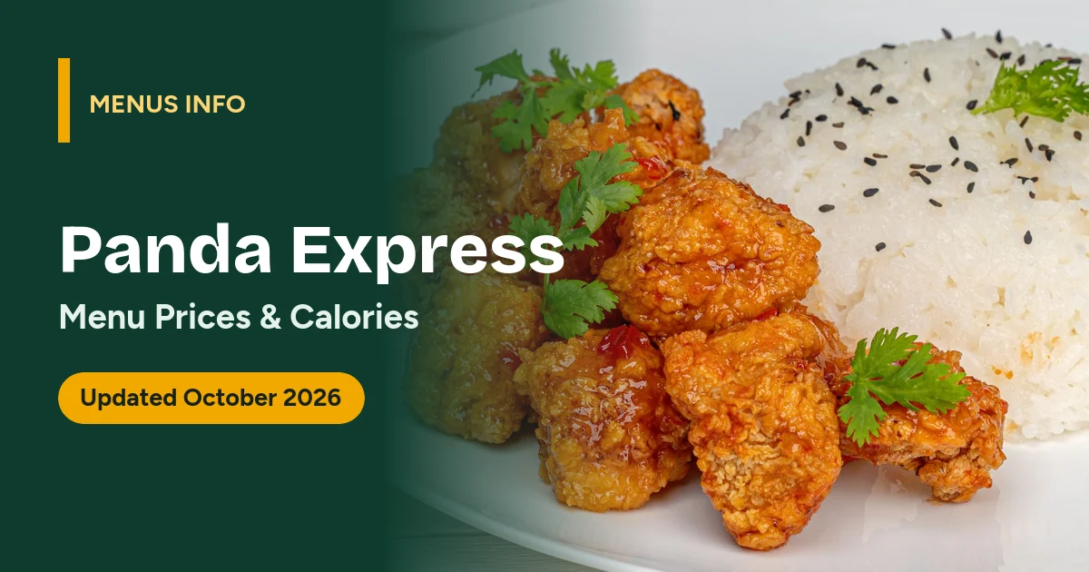 Panda Express Values Menus Info: Fast Food Menu Prices & Calories (2026)