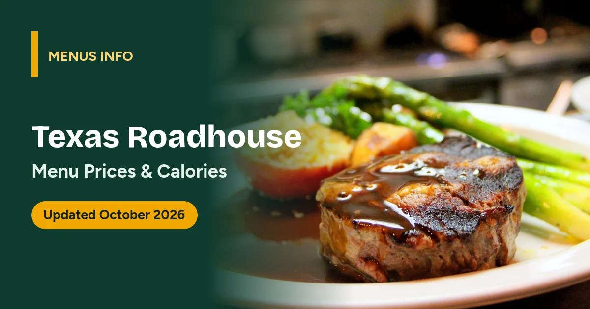Texas Roadhouse menu with prices and calories