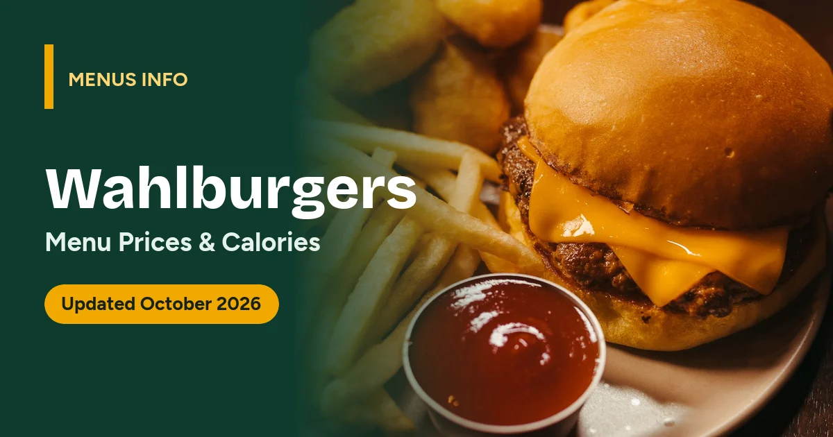 Wahlburgers menu with prices and calories